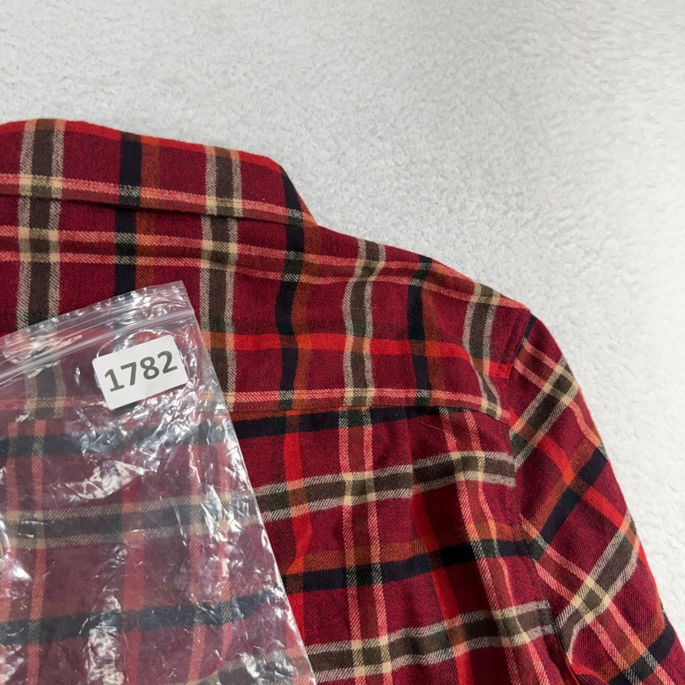 Lee Button Up Flannel Shirt Mens Large Regular Fit Red Plaid Long Sleeve NWT - Picture 8 of 8